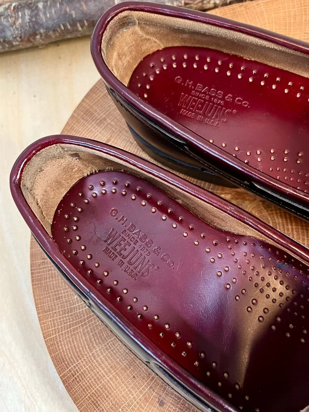 Vintage Weejun Layton Burgundy Tassel Kiltie Loafers Made in USA Size 10.5D